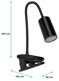 Stolní LED lampička Connect IT Clip 2 černá

 obrázek produktu 3 z 5