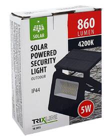 Reflektor Trixline TR 385S LED Solární 5W 4200K s pohybovým senzorem černý

 obrázek produktu 2 z 2
