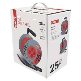 Kabel prodlužovací na bubnu EMOS 4x zásuvka, 25m oranžový

 obrázek produktu 8 z 8