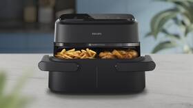 Fritéza horkovzdušná Philips Airfryer 1000 Series Dual basket 7,1 l, NA150/00 černá barva
