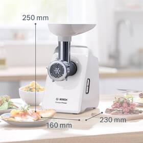 Mlýnek na maso Bosch MFW3520W bílý

 obrázek produktu 16 z 19