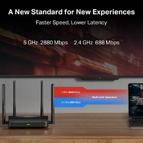 Router Mercusys MR25BE Wi-Fi 7 BE3600 černá barva
