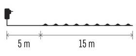 Vánoční osvětlení EMOS 150 LED nano řetěz zelený, 15 m, venkovní i vnitřní, studená bílá, časovač 

 obrázek produktu 7 z 8