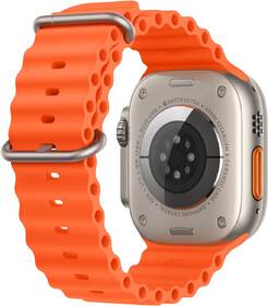 Chytré hodinky Apple GPS + Cellular, 49mm pouzdro z titanu - oranžový oceánský řemínek 
