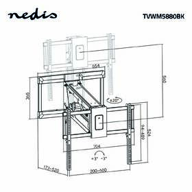 Držák TV Nedis nástěnný motorizovaný, pro úhlopříčku 37 - 75 ", nosnost 35 kg černý

 obrázek produktu 7 z 8