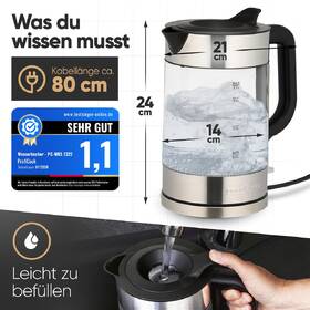 Rychlovarná konvice Profi Cook WKS 1322 G inox sklo

 obrázek produktu 9 z 10