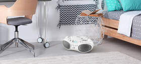 Radiopřijímač DAB+/CD JVC RD-E661W-DAB bílá barva
