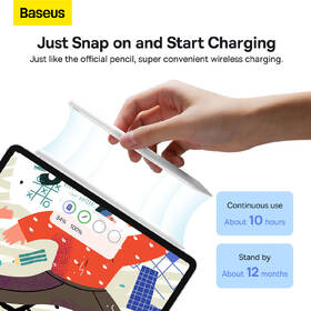 Stylus Baseus Smooth Writing 2 s bezdrátovým nabíjením bílý

 obrázek produktu 11 z 17