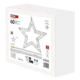 LED dekorace EMOS 60 WINDOW STAR, 3AA, TIMER, WW průhledná

 obrázek produktu 2 z 6