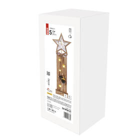 LED dekorace EMOS hvězdy, 48 cm, 2x AA, vnitřní, teplá bílá, časovač 

 obrázek produktu 4 z 4