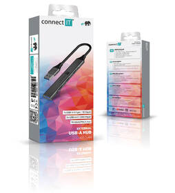 USB Hub Connect IT USB-A (1xUSB-A 3.0, 3xUSB-A 2.0) šedý

 obrázek produktu 5 z 5