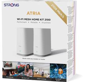 Přístupový bod (AP) Strong ATRIA Wi-Fi Mesh Home Kit 2100 bílý

 obrázek produktu 6 z 6