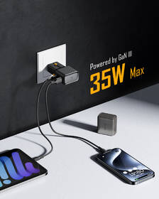 Cestovní adaptér Voltme VITO Go EzTravel 35W + kabel USB-C 60W černý

 obrázek produktu 3 z 4
