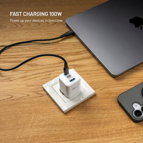 Nabíječka do sítě FIXED GAN Mini s 2 x USB-C / USB-A, 100W bílá

 obrázek produktu 6 z 9