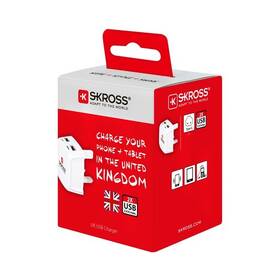 Cestovní adaptér SKROSS pro UK, 2100mA, 2x USB výstup bílý

 obrázek produktu 6 z 6
