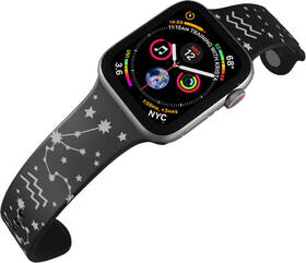 Řemínek Mi-Band na Apple Watch 42/44/45/49 mm - motiv Znamení zvěrokruhu Vodnář, černý 

 obrázek produktu 3 z 3