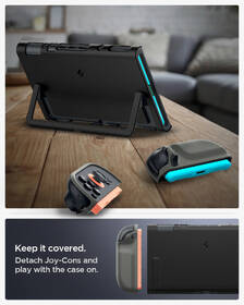 Pouzdro Spigen Nano Pop  Black Sesame  - Nintendo Switch 2 černé/šedé

 obrázek produktu 15 z 19