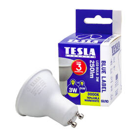 Žárovka LED Tesla Lightning GU10, 3W, teplá bílá 

 obrázek produktu 2 z 2