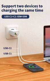 Nabíječka do sítě WG GaN, 100W, 1xUSB-A/2xUSB-C bílá

 obrázek produktu 3 z 5