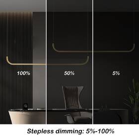 Závěsné svítidlo IMMAX NEO PATTINI SMART, 160-280cm, 53W, 3640lm, Zigbee 3.0, TUYA zlaté

 obrázek produktu 4 z 6