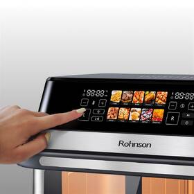 Fritéza horkovzdušná Rohnson R-2882, 2 × 6 l černá barva
