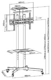 Stojan pro TV STELL SOS 4000, pro úhlopříčky 40" až 70", nosnost 50 kg černý

 obrázek produktu 6 z 6