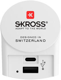 Cestovní adaptér SKROSS nabíjecí, USB-A, USB-C, EU, 27W 

 obrázek produktu 1 z 6