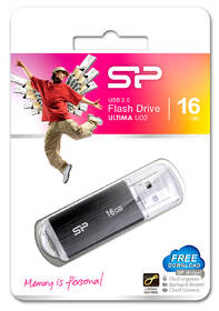 USB Flash Silicon Power Ultima U02 16 GB černá barva
