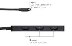 USB Hub Club3D USB-C na 3xHDMI, Single: 8K30Hz, Triple: 4K60Hz černý

 obrázek produktu 2 z 2