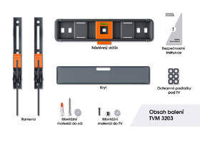Držák TV Vogel’s TVM 3203 pevný, pro úhlopříčky 19" až 50", nosnost 30 kg černý

 obrázek produktu 6 z 9