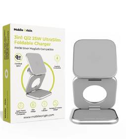Bezdrátová nabíječka Mobile Origin 3in1 Qi2 25W UltraSlim PW36 stříbrná

 obrázek produktu 10 z 11