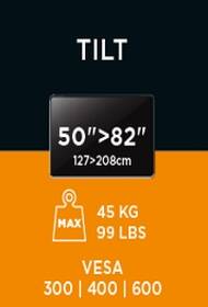 Držák TV Meliconi SlimStyle Plus 600ST výklopný pro úhlopříčky 50" až 82", nosnost 45 kg 

 obrázek produktu 4 z 6