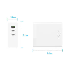 Nabíječka do sítě FIXED Charging Station, 2xUSB-C 1xUSB-A, GaN, PD 3.1, 140W bílá

 obrázek produktu 5 z 13