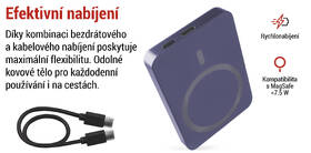 Powerbanka EMOS WI 522, 5 000 mAh, 20 W+Wireless modrá

 obrázek produktu 16 z 19
