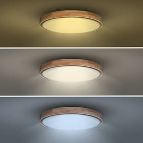 Stropní svítidlo Solight Iron Oak, 48W, s dálkovým ovladačem, 3360lm, 40cm, stmívání, studená/neutrální/teplá bílá hnědé

 obrázek produktu 6 z 8