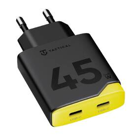 Nabíječka do sítě Tactical Minimi GaN 45W, 2×USB-C černá/žlutá

 obrázek produktu 1 z 5