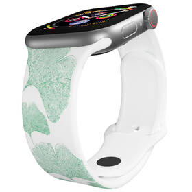 Řemínek Mi-Band na Apple Watch 38/40/41 mm - motiv Ginkgo biloba, bílý 

 obrázek produktu 2 z 3