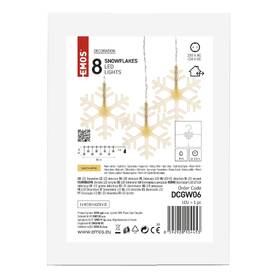 Vánoční osvětlení EMOS 8 LED girlanda - sněhové vločky, 84 cm, venkovní i vnitřní, teplá bílá 

 obrázek produktu 8 z 9