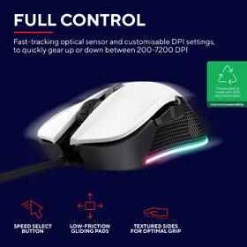 Myš Trust GXT 922 YBAR bílá barva
