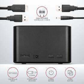 Dokovací stanice Axagon Mini dock Dual 2.5" SSD/HDD stříbrná

 obrázek produktu 7 z 8