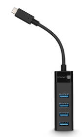 USB Hub Connect IT USB-C, 4 porty USB 3.0 černý

 obrázek produktu 1 z 2