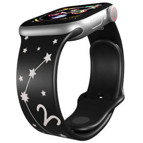 Řemínek Mi-Band na Apple Watch 42/44/45/49 mm - motiv Znamení zvěrokruhu Beran, černý 

 obrázek produktu 2 z 3