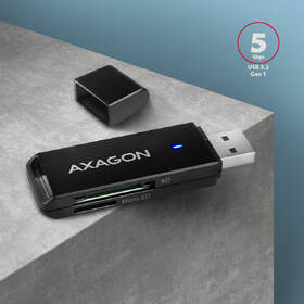 Čtečka paměťových karet Axagon Card Reader USB-A 3.2 Gen 1, 2-slot & lun SD/microSD, UHS-I černá

 obrázek produktu 1 z 4