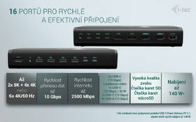 Dokovací stanice i-tec Universal 4K Display, Power Delivery 140W černá

 obrázek produktu 1 z 4