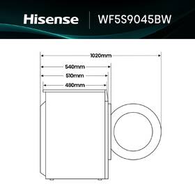Pračka Hisense WF5S9045BW bílá barva
