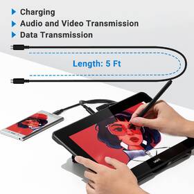 Kabel UGEE Drawing monitors USB-C černé

 obrázek produktu 4 z 7