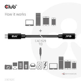 Kabel Club3D USB-C 60W, prodlužovací, 2m černý

 obrázek produktu 4 z 4