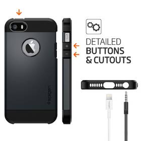 Kryt na mobil Spigen Apple iPhone 5/5s/SE - metal slate 

 obrázek produktu 10 z 11
