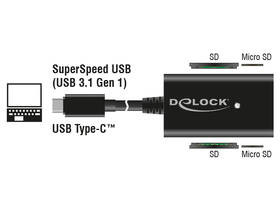 Čtečka paměťových karet DeLock USB-C/ SD, micro SD černá

 obrázek produktu 1 z 2