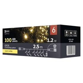 Spojovací řetěz EMOS 100 LED krápník, 2,5m teplá bílá 

 obrázek produktu 5 z 5